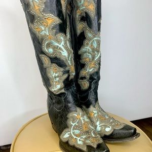 LANE Western Cowboy Boots 7.5